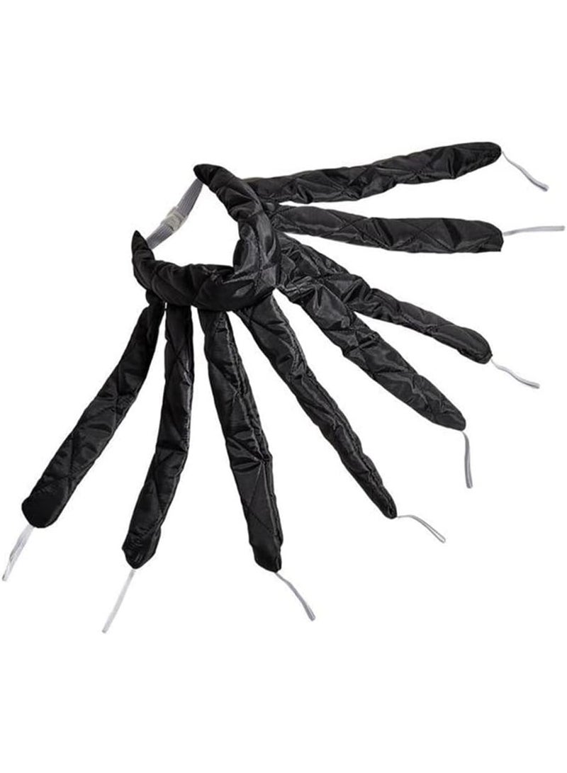 Octopus Heatless Curling Rod Headband - New Curlers Curls Without Heat, Octopus Design Soft No Heat Hair Curlers,  Soft Sleeping Overnight Silk Ribbon Hair Rollers for for Long Medium Hair, Black - Image 4